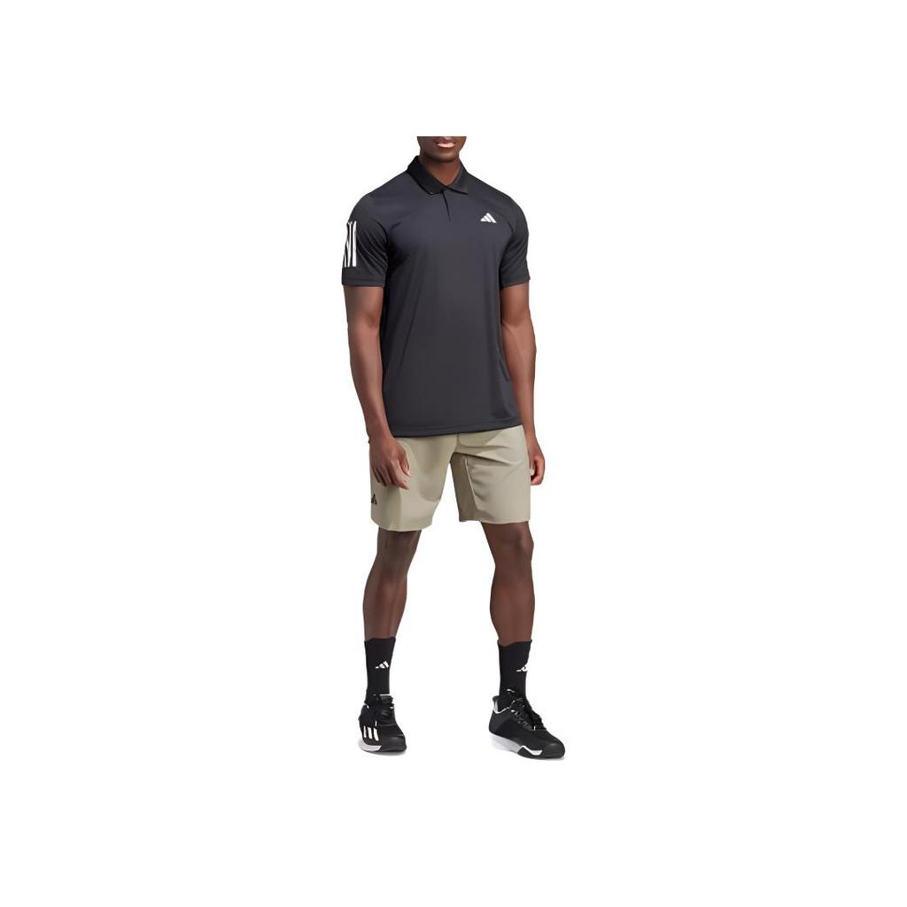 Adidas Club Three-Stripe Logo Short Sleeve Polo Men Tops Dark-Grey HS3269