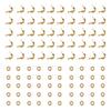 100pcs/lot Crimp Bead Tips Knot Covers Clamshell Fold-Over Bead Tips with 100pcs End Caps for DIY Jewelry Making Craft