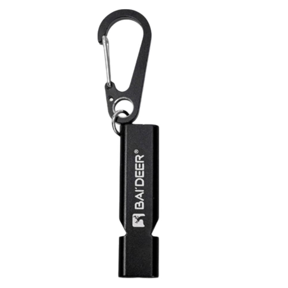

Portable Aluminum Zinc Zinc Alloy Whistle Loud Safety Whistle Keychain High Decibel Whistle Survival Gear чорний