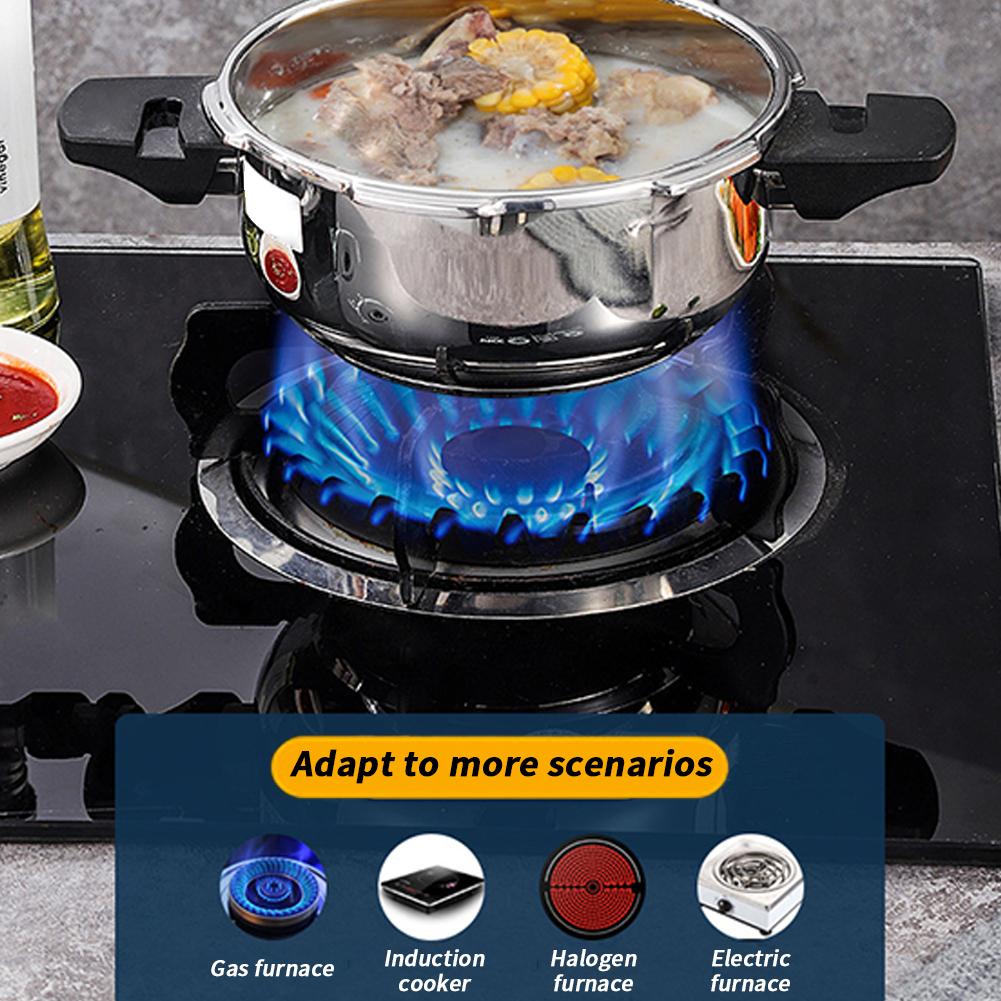 304 Stainless Steel Pressure Canners, 1.8L Dual Handle Kitchen Pressure Cooker, 4 KPA Mini Pressure Cookers With Auto Pressure Detection Protection