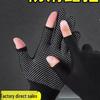 Universal Touchscreen Work Gloves for Men & Women - Anti-Slip, Wear-Resistant, Two-Finger Exposed for Riding & Delivery