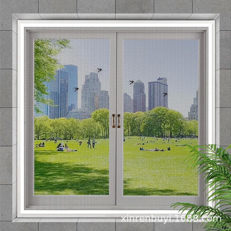 Velcro Mosquito Proof Screen Curtain: Easy-Care, No-Punch, Self-Adhesive Window Net for Ventilation