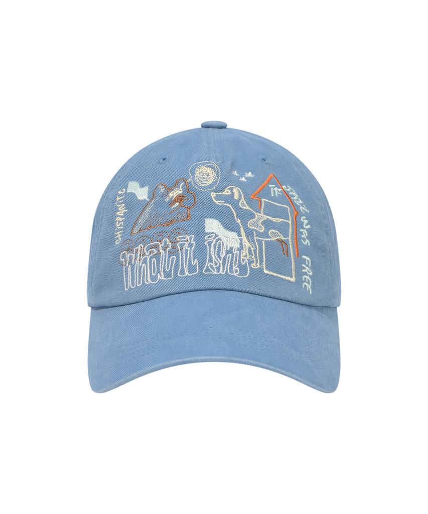 WACKY WILLY Graphic Ball Cap Sky Blue