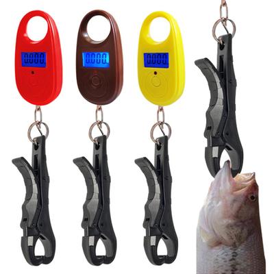 Mini Fish Gripper com Balança Elétrica de 25Kg Boca Lip Grabber com Balança Digital de Peso Alicate de Controle de Peixes Pinça Pegador Acessórios de Pesca