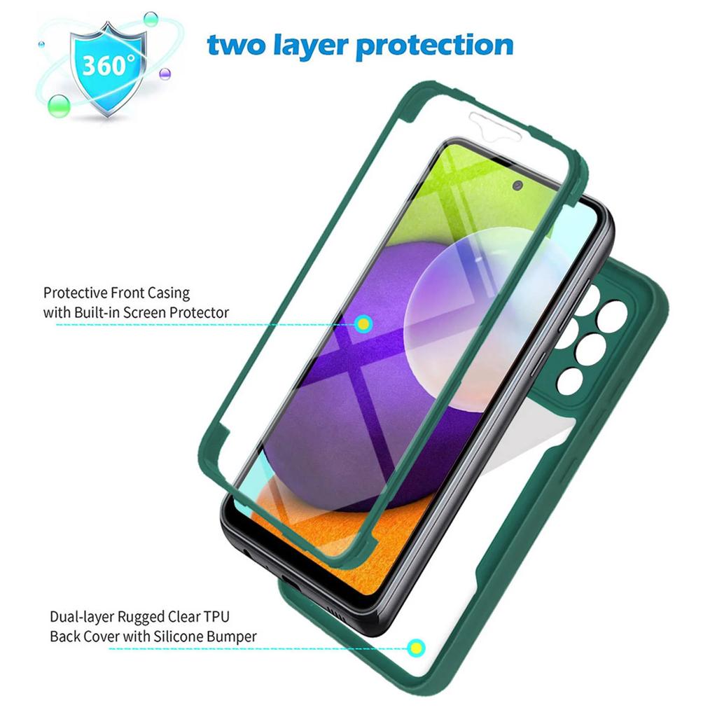 360 Clear Case for Samsung Galaxy S24 S22 S23 Plus Ultra A15 A35 A55 A54 A14 A73 A53 A33 5G Core 5G Screen Full Protection Cover