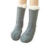 Lambswool Fleece Lined Non-Slip Winter Slipper Socks for Adults
