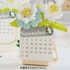Latest Diy Calendare Time Date Flower Rose Sunflower Phalaenopsis Plum Blossom Construction Blocks Kit  Blocks Model Kids Plaything Gift