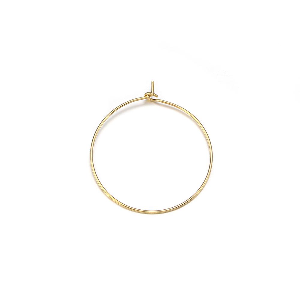 50pcs/lot Big Hoops Circle Earrings Gold Color  Round Earring Wire Circle for DIY Dangle Drop Earring Jewelry Making Accessories