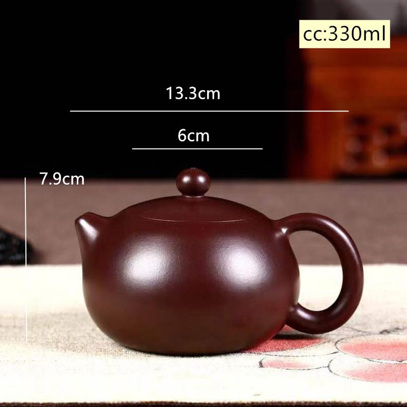 Large Capacity 320ml Yixing Purple Clay Tea Pot Classic Xishi Teapots Beauty Kettle Raw Ore Handmade Boutique Tea Set Drinkware