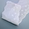 Cotton Barcode Embroidery Lace Accessories, Wave Hollowed Cotton Thread Barcode Water-Soluble Computer Embroidery