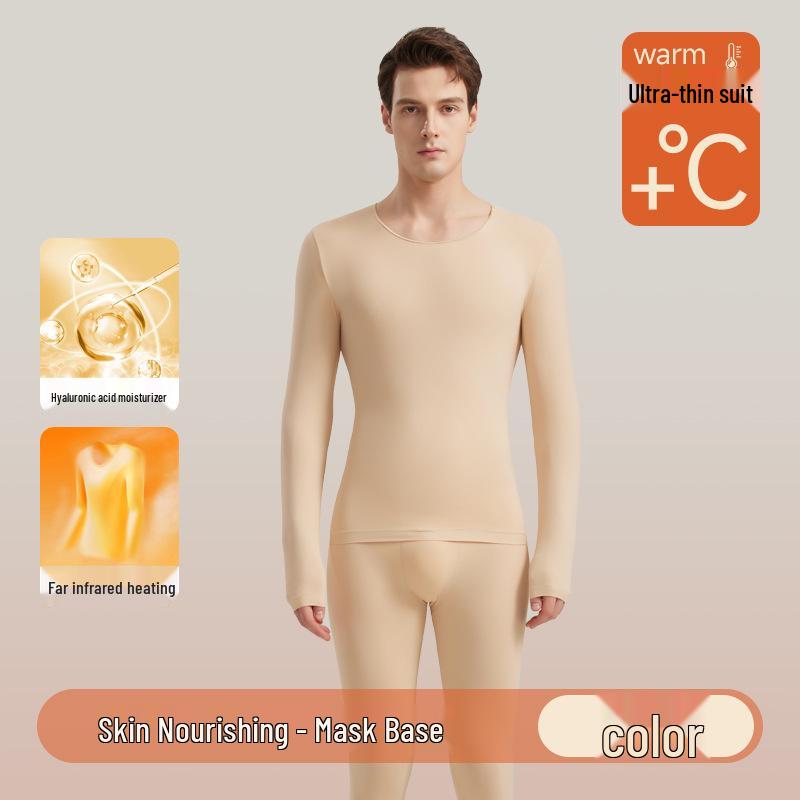 Herren Ultradünnes Warmes Unterwäsche-Set mit Hyaluronsäure Basisschicht für Herbst/Winter