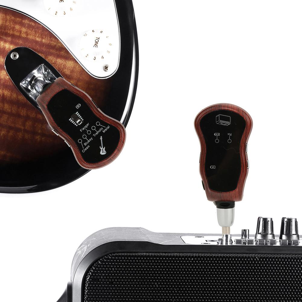 1 Pair Built In Battery 10 Channels 5 Effects Wireless Guitar Effector Transmitter Receiver