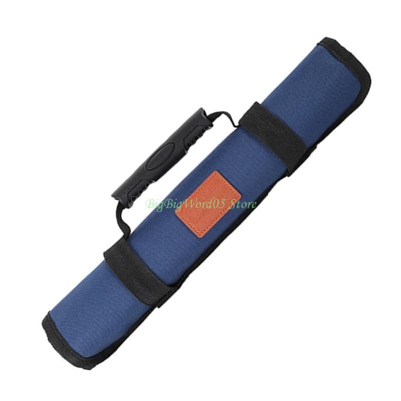 

24TE Heavy Duty Rolls Up Tool Bag with Zippers Pouches Portable Large Capacity Tool синий