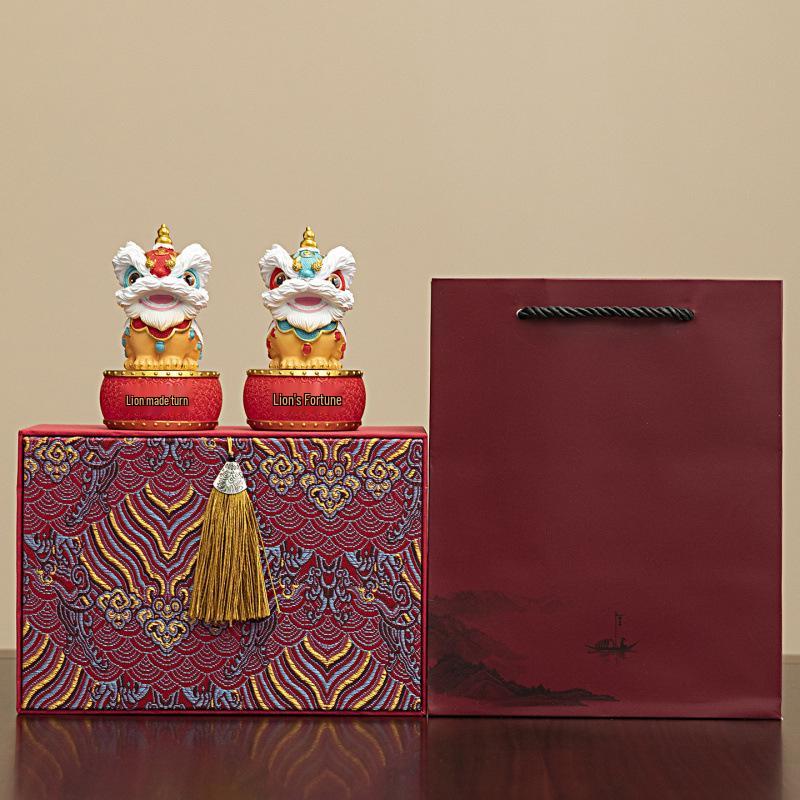 

Creative Foshan Wusheng Lion Cultural Gift Set - Elegant Handicraft for Leaders, Clients, and Friends Birthdays
