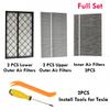 6PCS Full Set HEPA Air Intake Filter Cabin Air Filter for Tesla Model Y/Juniper Model 3/Highland 2020-2025 Biochemical Defence