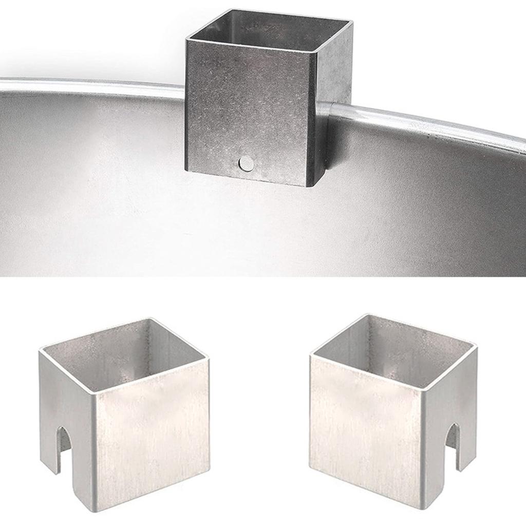 Pack of 3 Grill Spacers Grilling Plate Rack Stainless Steel Texture Suitable for Fire Plate and Grill Barrel Distance
