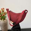 Dumpling Bag Stylish Versatile Lightweight Single-Shoulder Washed Fabric Bag Crossbody