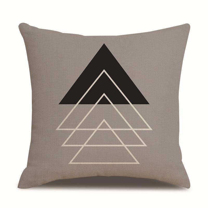 Leinen Kissenbezug Schwarz Geometrischer Pfeil Wellenförmiger Punkt Kissenbezug Zuhause Weiche Einrichtung Kissenbezug