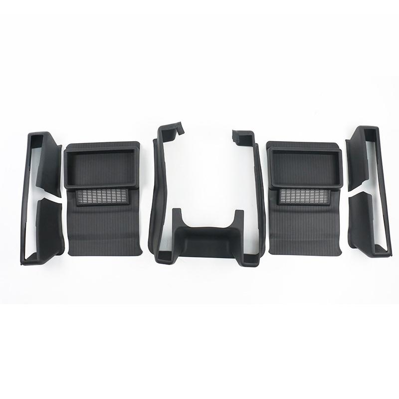 Dust Net Storage Box For Tesla Model Y Seat Guard Under The Seat Car Dust Proof Mesh Storage TPE Box Model Y Car Accessories