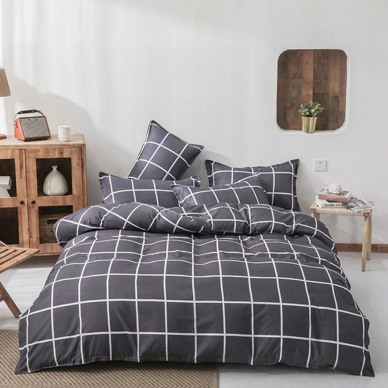 New Comfortable Soft Skin-friendly Cotton Aloe Vera Cotton Four-piece Set Active Cotton Bedding Sheet Quilt Cover