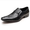 Crocodile Prints Men Formal Shoes Business Casual Dress Pointed Toe Wedding Flat Shoes Man Loafers Big Size 48 H152