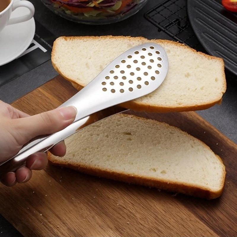 Stainless Steel Food Tongs Kitchen Utensils Food Clip Portable for Picnic Barbecue Cooking