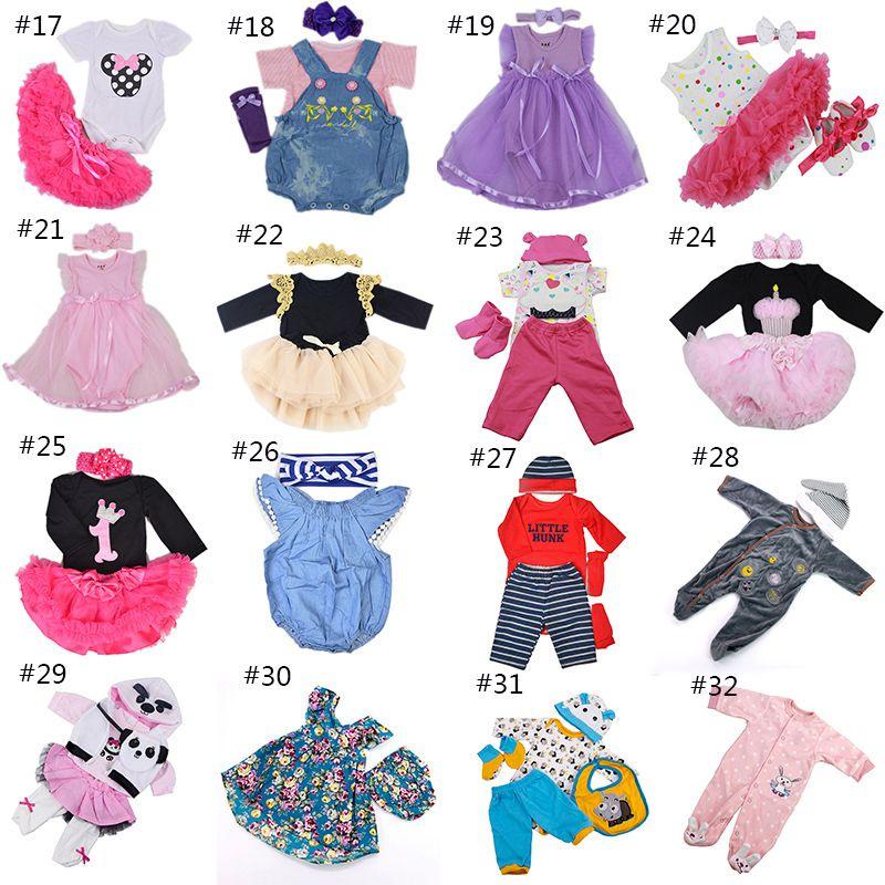Lifelike Baby Dolls Dress Romper For 2223 Reborn Baby Girl Boy Doll Clothes