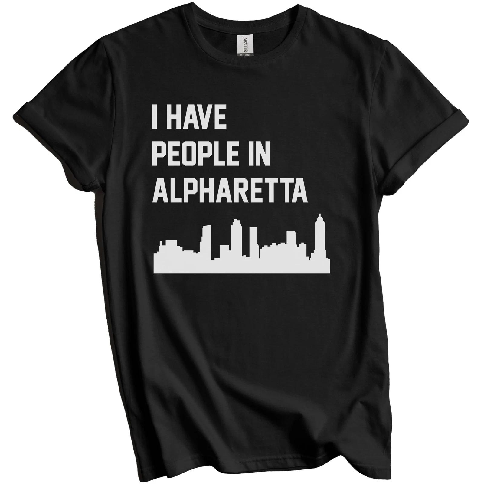I Have People In Alpharetta Georgia Skyline T-Shirt XL