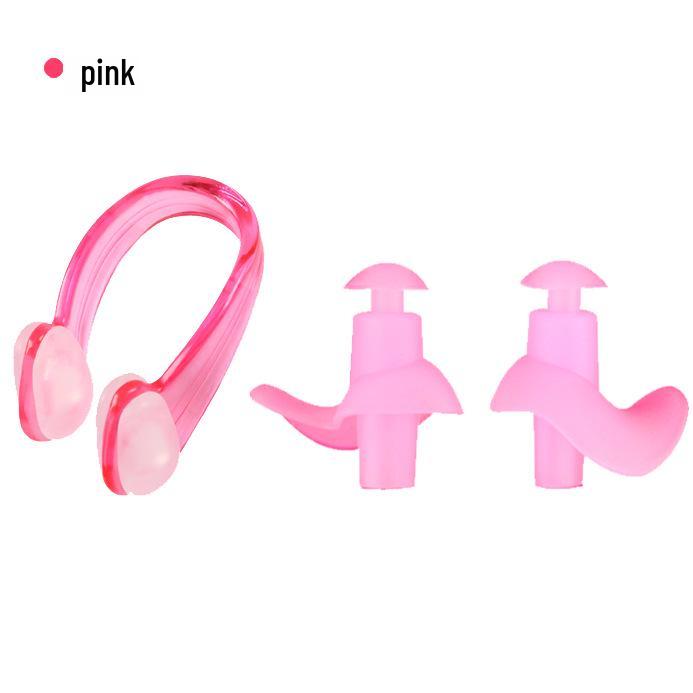 Silikon Set med Simklämma för Näsan & Öronproppar - Vattenskydd, 4 Färger