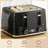 4 Slice Toaster with 7 Browning Levels, High Lift, Reheat/Defrost/Cancel, Self-centring Function, Removable Crumb Tray, Auto Off, 1600W
