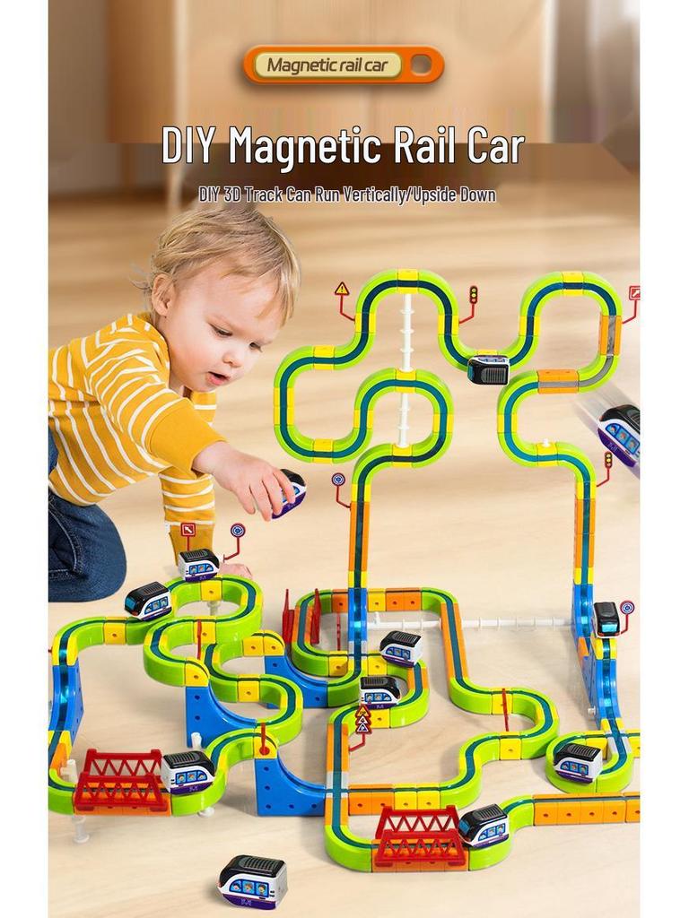 Magnetic Electric Train DIY 3D Track Toy for Kids - Educational Gift for Boys and Girls