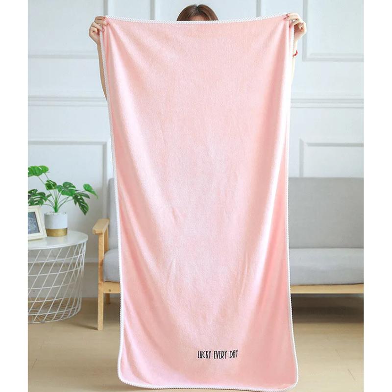 Adult's Bath Towels Super Absorbent Non-shedding Thicker Towels Baby Household Wraps Quick-dry Bath Towels Body Wrap Solid Color Towels for Bathroom