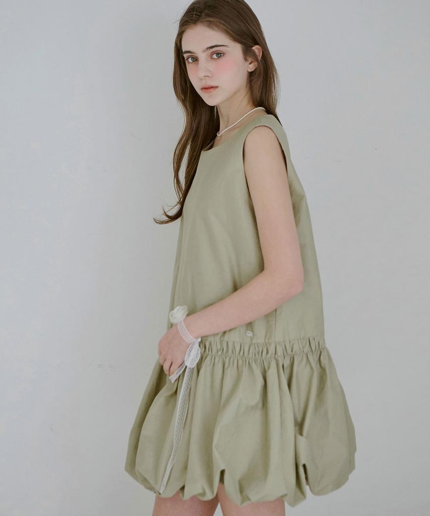 SLOWLOLLI Pumpkin Puff Mini Dress_4 Colors