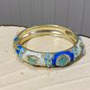 Traditional Vintage Cloisonne Bangle Enamel Floral Women's Hand Bracelet  Gifts for Women Girl