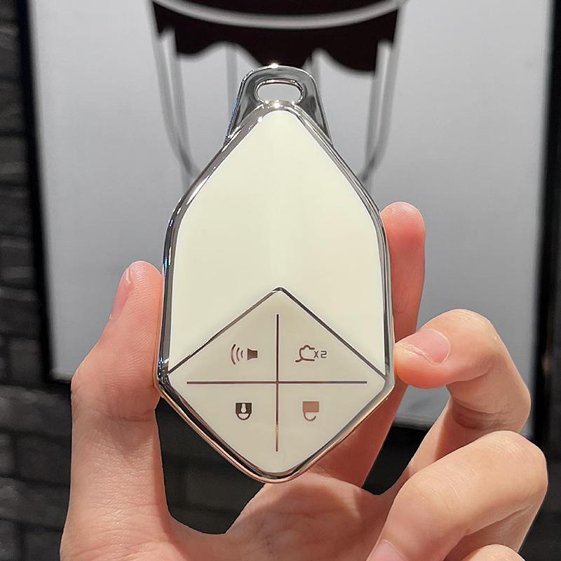 Chang'an Dark Bluesl03Smart Key Case Dedicated2022Dark Blue Key Case Protective Cover Metal Casing Buckle High-End