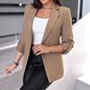 Autumn and Winter Long-sleeved Solid Color Cardigan Suit Jacket Women