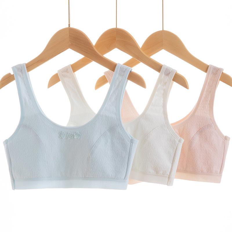Junior Girls' Breathable Cotton Bra - No Show Design