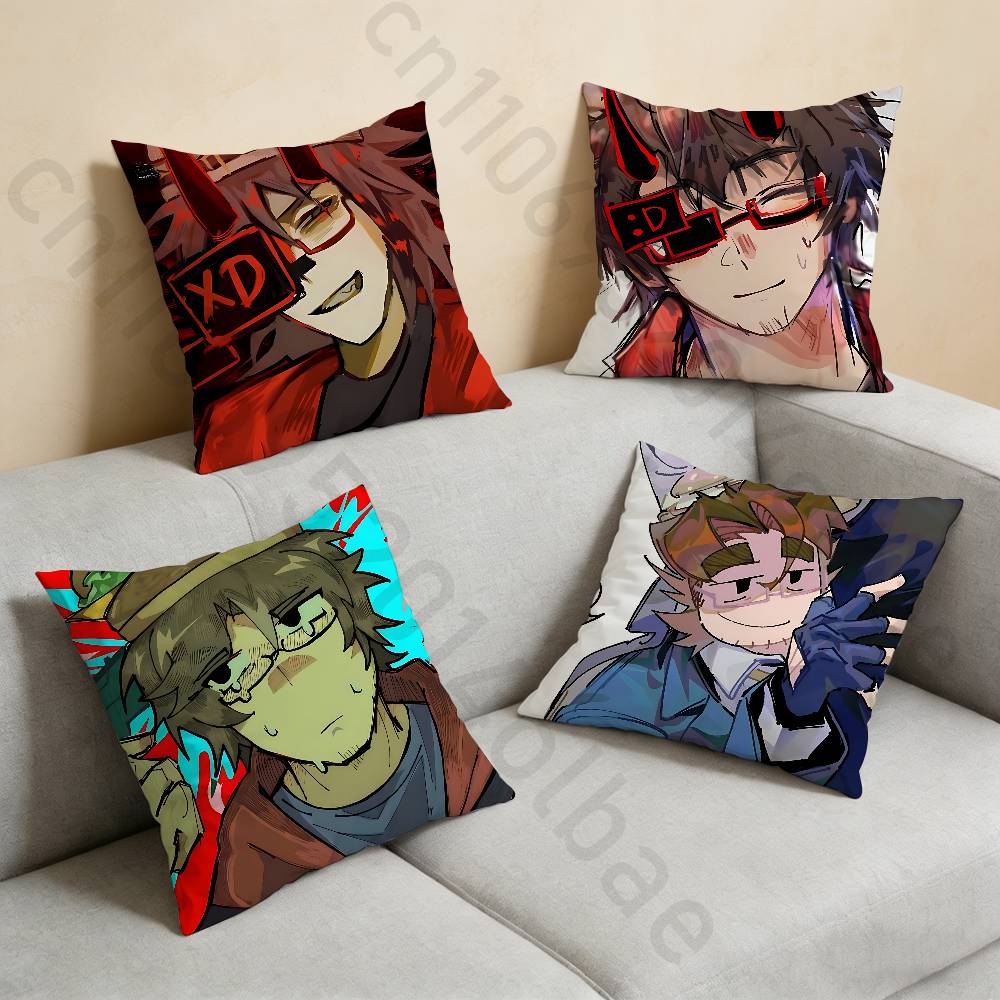 007n7 Customizable Pillow Case Square DoubleSided Printing Short Plush Sofa Cushion Cover Bedroom Bedside Pillow