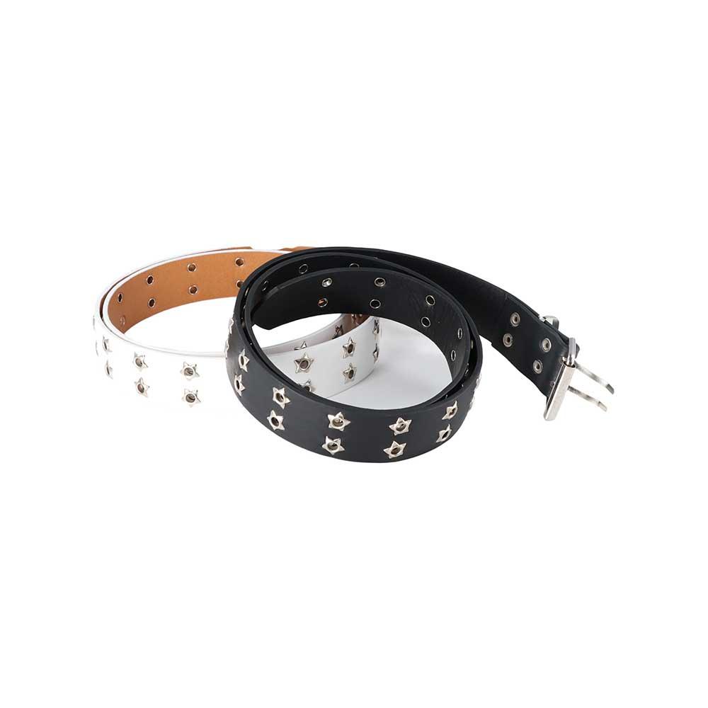 For Man Star Hole Wide Side Women Waistband Double Grommet Hole Korean Waist Belts Waist Strap
