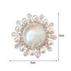 Exquisite Imitation Pearl Rhinestone Flower Brooches For Women Elegant Circle Lapel Pins Wedding Clothing Jewelry Accessories