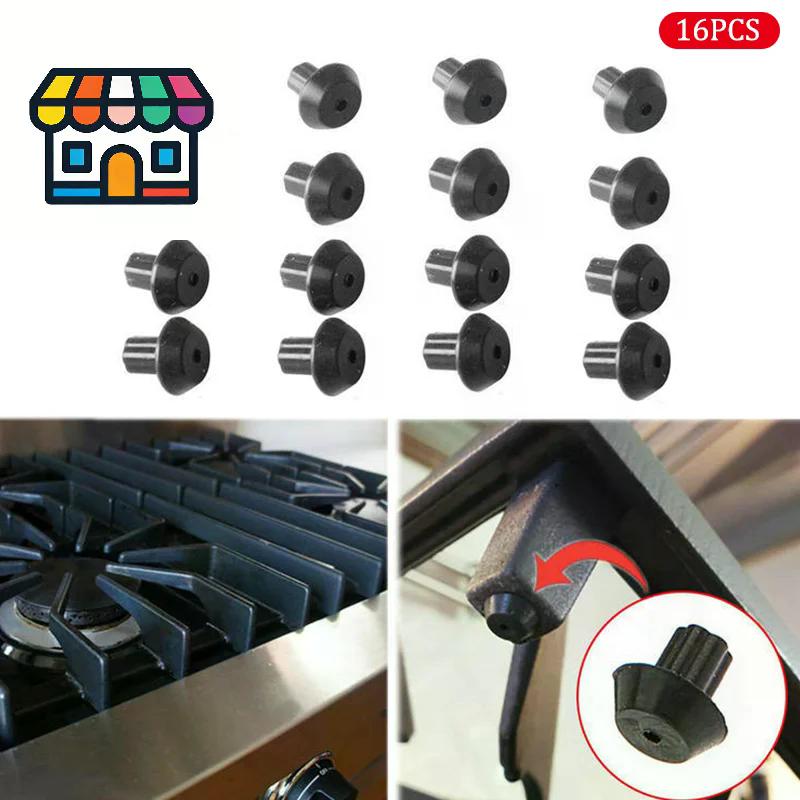 16PCS Compatible Stove Gas Stove Rubber Feet Burner Foot Gas Range Grate Foot For Gas Stove Replacement Parts