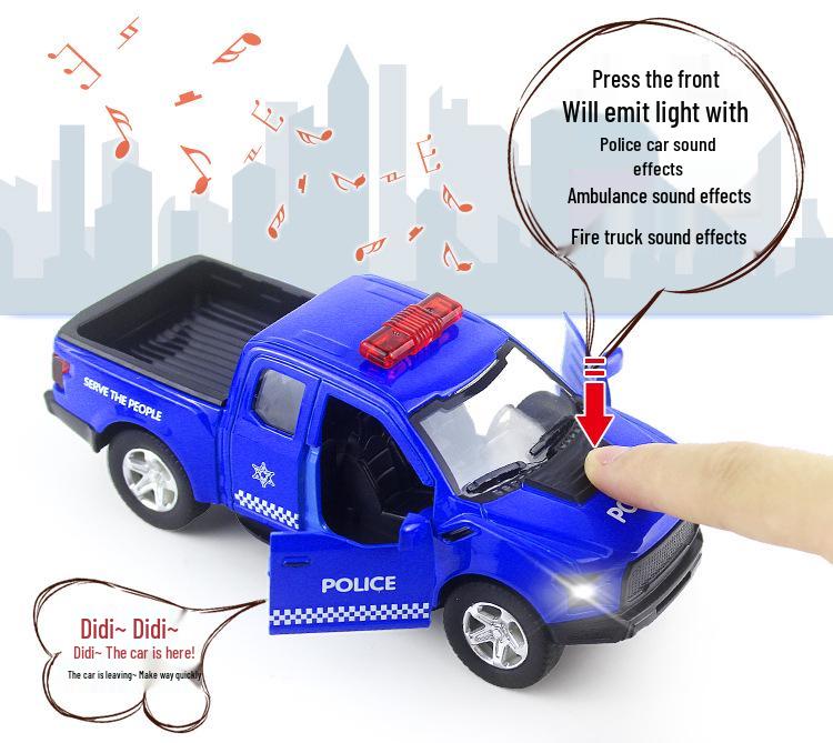 Cheng Le Mei Toy Police Car Garage and Storage Box Simulation Set
