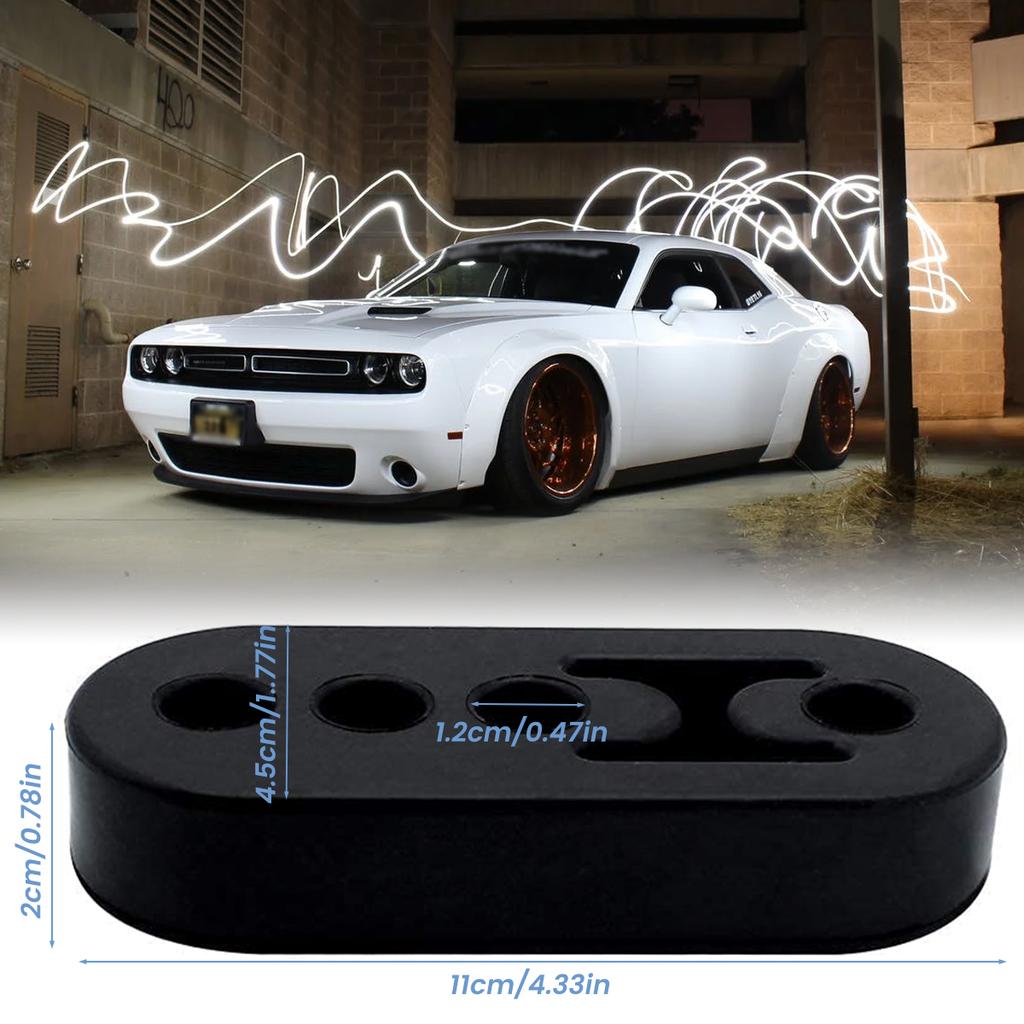 2Pcs Exhaust Hangers Universal 4 Holes Car Exhaust Mount Brackets Rear Rubber Muffler Hanger for Protecting Car System