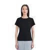 Anta Fitness Short Sleeve Knitted T-Shirt Women tops Basic-Black 962627125-2