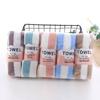 Striped Face Towel and Bath Towel Absorbent, Breathable Bath Towel and Hair Towel for Adults