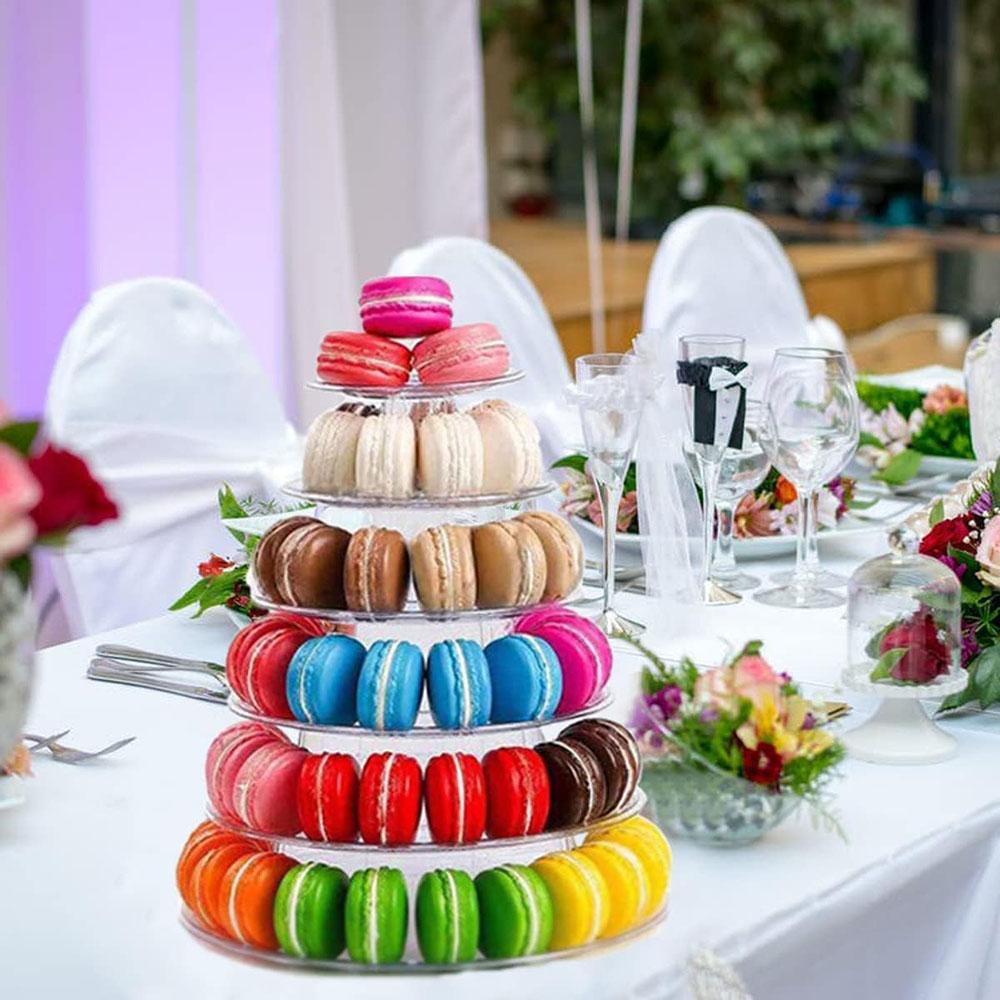4/6/10 Tiers Round Macaron Tower Stand Desserts Display Rack Cupcake Tree Stands Tray For Wedding Birthday Cake Decorating Tools