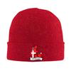 Unisex Adult Denmark Flag Map Beanie Hats  Vintage Knitted Hat Winter Outdoor Caps Custom Thermal Elastic Bonnet Hats