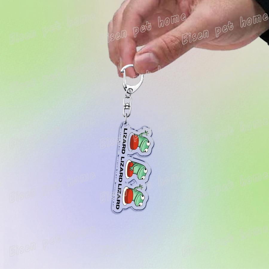 Funny Lizard Lizard Lizard Cute Keychain Llavero Accessories Bag Elio Meme Keychains Keyrings Jewelry Fans Gift