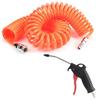 PLEAVIT Spiral Air Hose, 5mm Inner Diameter, 8mm Outer Diameter, One-Touch Coupler, PU Urethane (5mm Inner Diameter X 8mm Outer Diameter, 6m, Air Dust