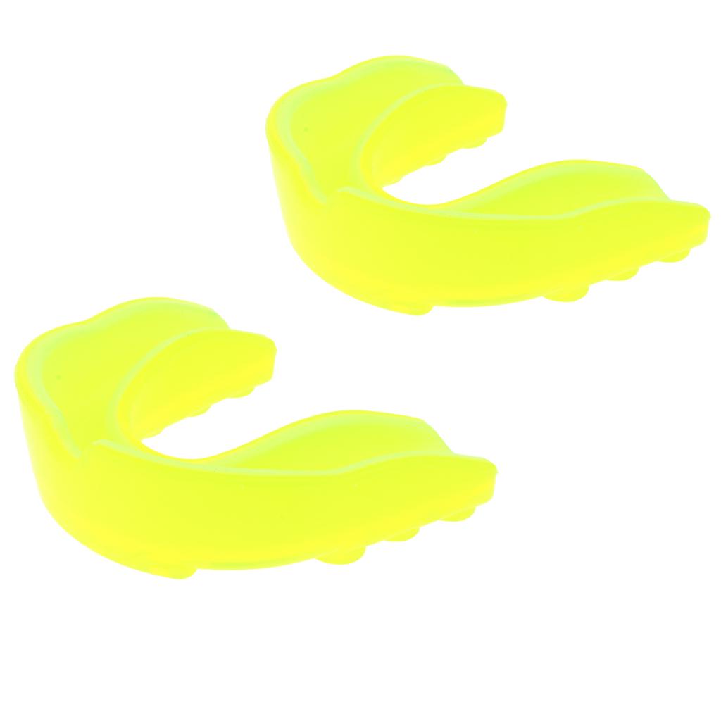 2Pcs EVA Gum Shield Mouth Guard Mouthguard MMA Boxing Rugby Teeth Protection